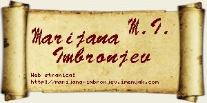 Marijana Imbronjev vizit kartica